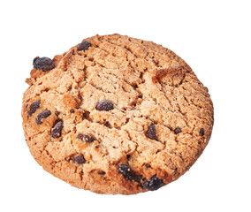  Delicious chocolate cookie isolated on a white background