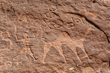 Camel and Man Petroglyph