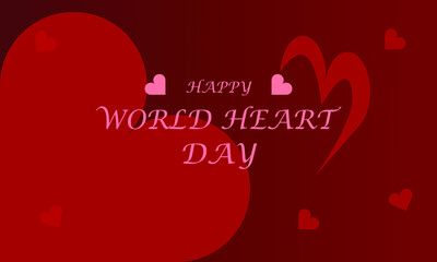 Happy world heart day banner