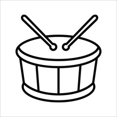 Drum Icon Symbol On white Background. Vector illustration Barrel Element In Trendy Style. eps 10