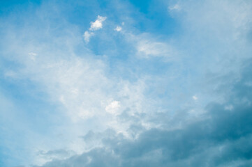 Blue sky with clouds for the background. Clouds gradient