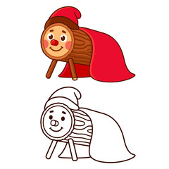 Caga Tio de Nadal cartoon drawing