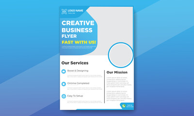 Creative Corporate & Business Flyer Brochure Template Design, abstract business flyer, vector template design. Brochure design, cover, flyer, annual, report, poster. Easy to use and edit