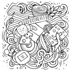 France cartoon vector doodle illustration