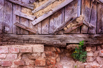 old wooden wall