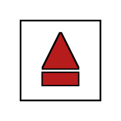 Obraz premium Eject or exit button icon. Vector illustration