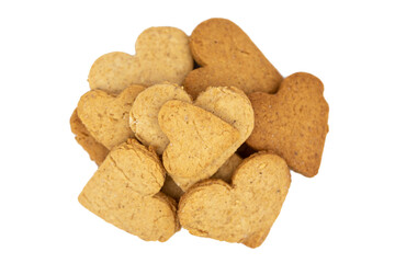 the homemade brown cookies heart love gingerbread