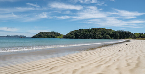 White sand beach and Pacific ocean ,New Zealand