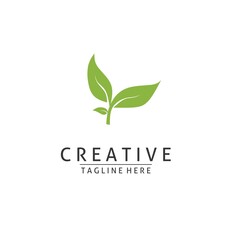 Professional, elegant, clean, simple and modern modern leaf organic logo design,