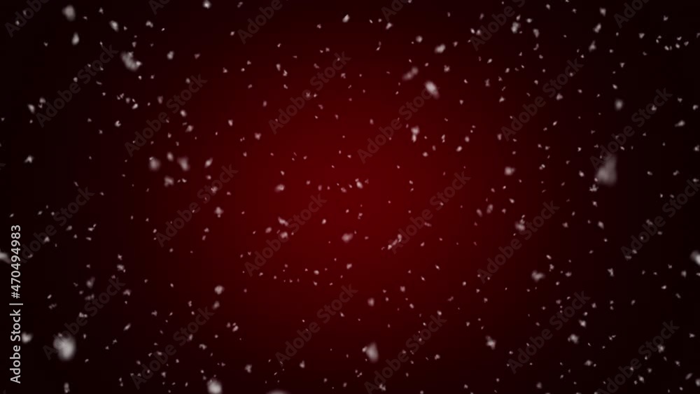 Wall mural beautiful winter animation. falling snow animation loop background. snowfall overlay.