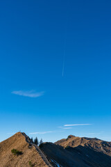 mountain landscape with blue sky