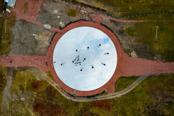 Aerial view of the historical monument-install