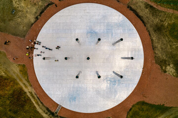 Aerial view of the historical monument-install