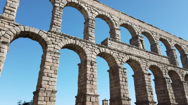 Roman aqueduct of Segovia, Spain. World Heritage Site