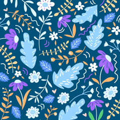 Fototapeta na wymiar Decorative vector floral pattern. Lovely floral pattern for wrapping paper