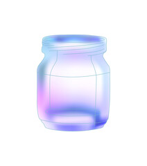 a small glass jar on a white background