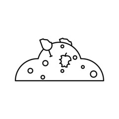 garbage and recycling bulk icon vector