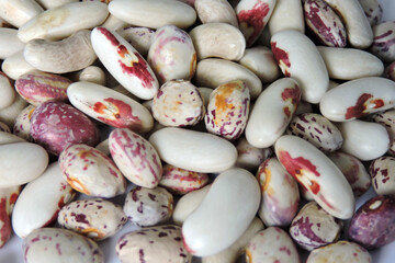 Colourful beans in close-up
