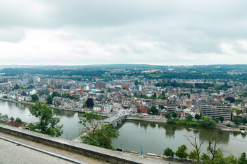 Obraz premium Panoramic view of city Namur, Wallonia, Belgium in summer