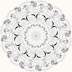 ornament fantasy with roses