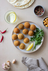 Fresh chickpea falafel. Healthy eating. Vegetarian food.