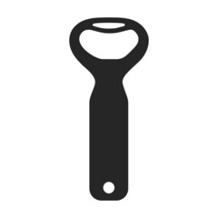 Bottle opener vector black icon. Vector illustration corkscrew on white background. Isolated black illustration icon of bottle opener .