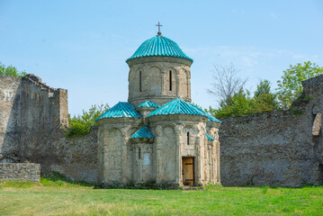 Georgian Orthodox Church in the historic walled city of Kvetera in Kakheti