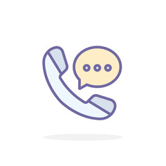 Call icon in filled outline style.