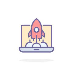 Startup icon in filled outline style.