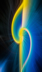 Circle floral shape marble texture abstract background stone. twirl artificial, marbled surface, creative digital marbling liquid vertical illustration mobile wallpaper photo