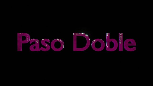 3D Paso Doble Tanz Schriftzug