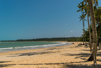 Fototapeta na wymiar foto da praia de Trancoso, Bahia. Retirada em viagem de férias