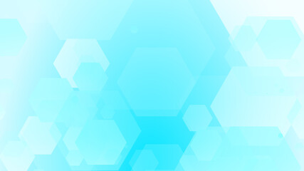 Abstract hexagon cross geometric white blue pattern medical background.