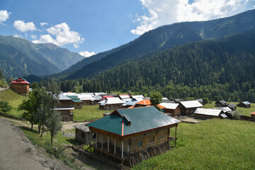 mountain village in the mountains, neelum valley Pakistan © farhan