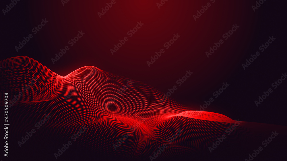 Canvas Prints abstract dot red purple gradient wave texture technology background.