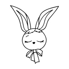 Bunny cute print. Hare fashion child vector. Lovely rabbit illustration for nursery t-shirt, kids apparel, invitation, simple Scandinavian child design