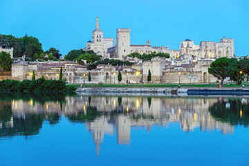 Obraz premium Rhone River at twilight