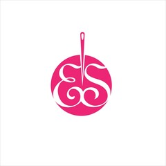 initials e s logo vector template tailor