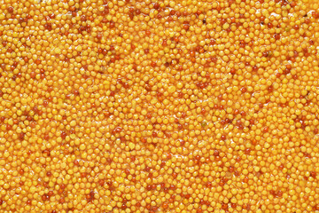 French whole grain dijon mustard. Can be used as texture or background.