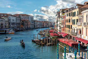 Fototapeta na wymiar Canal Grande from Rialto Bridge in Venice