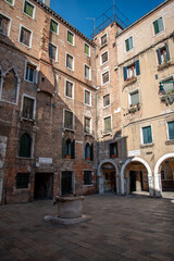 Fototapeta na wymiar Small Square in Cannaregio District, Venice
