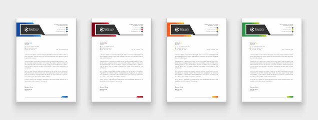 modern and clean company business letterhead template