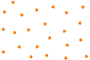 Frame of orange hearts for Valentine's Day. - 470518346