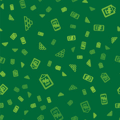 Set line Gold bars, Finance document and Percent discount and mobile on seamless pattern. Vector