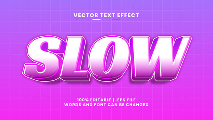 Slow editable text effect