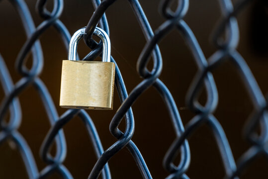 Padlock and Chainlink Fence