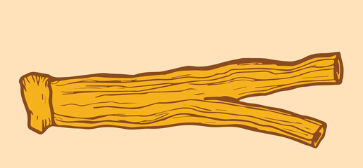 Red korean dried ginseng illustration.