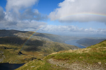 Rainbow In the Mountains Overlooking Haweswater Reservoir