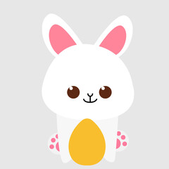 Icon for celebration decoration design. Easter bunny vector illustration. Spring season.