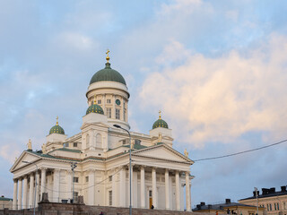 Helsinki. Finland. November 21, 2021..Cathedral of Saint Nicholas at daytime
